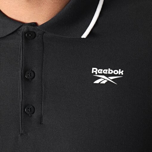 Polo Reebok Manches Courtes RI Noir – Image 2
